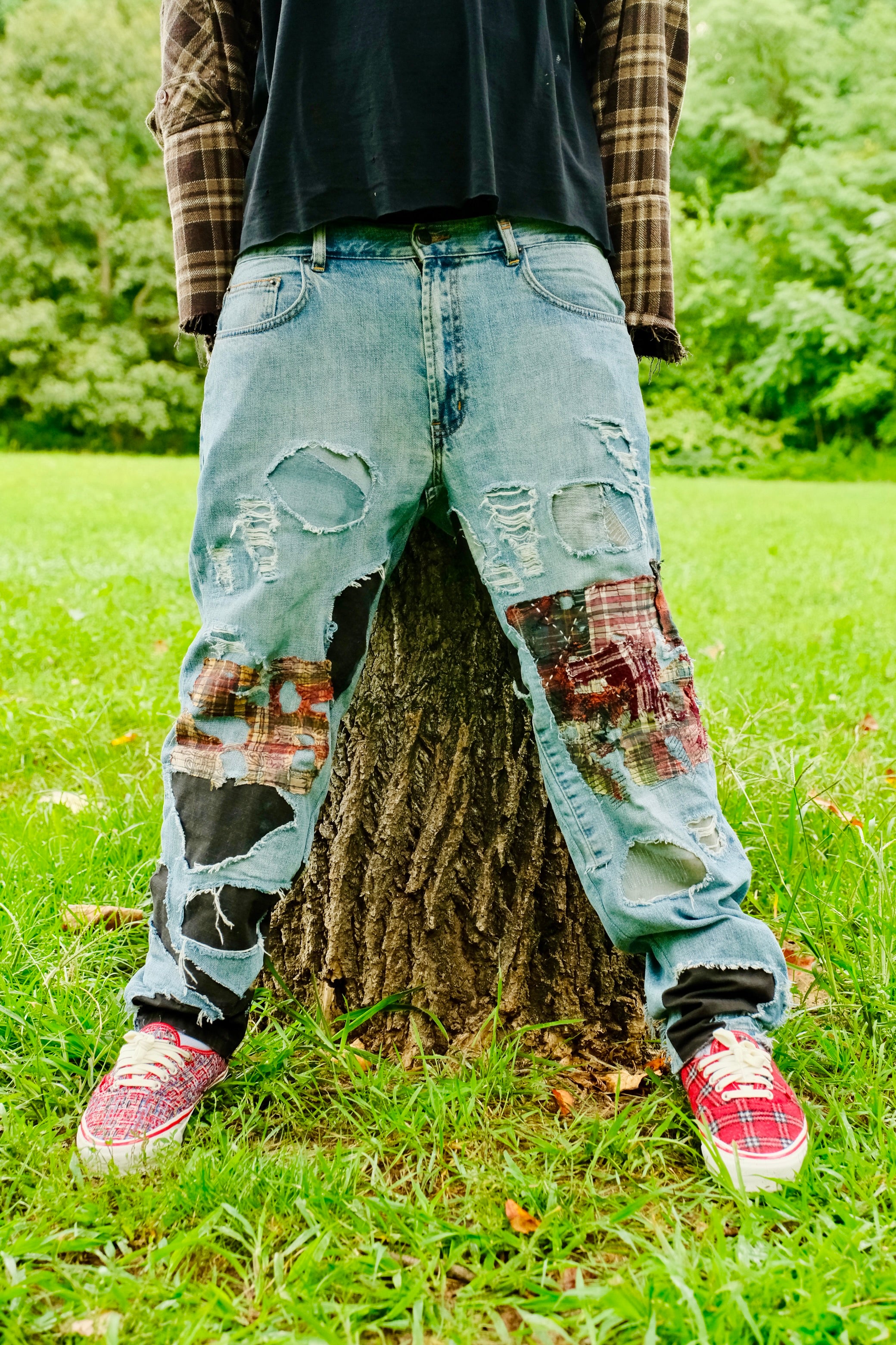 Reworked light wash Denim 33/30